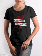 Cotton Round Neck Printed T-Shirt for Women 