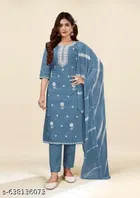 Rayon Slub Kurta Set for Women 