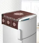Grover Quilted Fridge Maroon Floral Fridge Top cover 21x39 cm