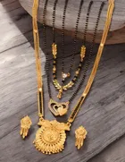 Combo of 4 Pcs Mangalsutras with Earrings Set for Women 