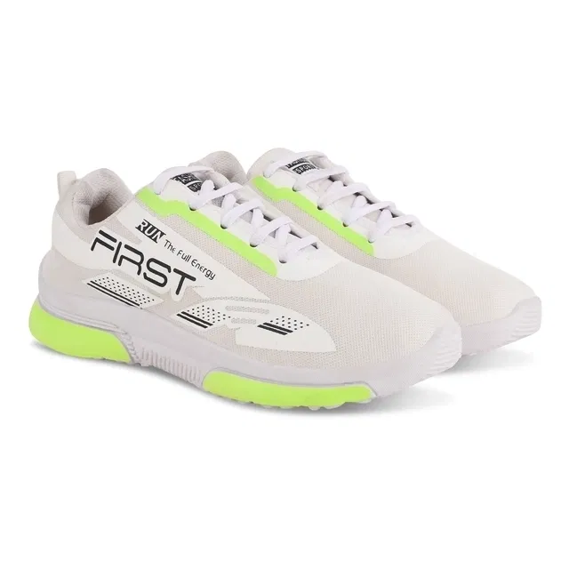 First Running Sports Shoes for Men, White (9)