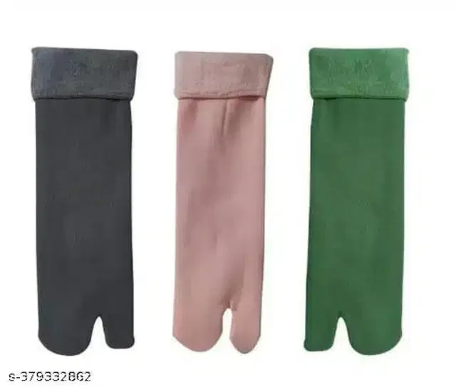 Velvet Socks for Women (Multicolor, Set of 3)