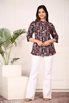 Rayon Three Quarter Sleeves Top for Women 