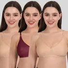 Cotton Bra for Women, Multicolour, Pack of 3 