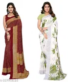 Georgette Saree for Women, Pack of 2 