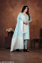 Solid A-line Kurta Set for Women 