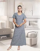 100% Cotton Floral Print Nightdress for Women 