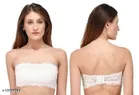 Viscose Spandex Bra for Women, White 