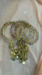 Metal Gold Plated Bangles for Women 