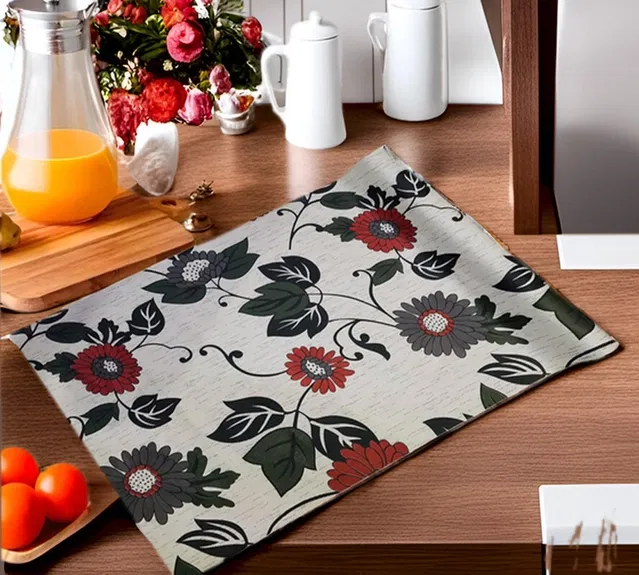 PVC Printed Shelf Mat Roll (Multicolor, 5 m)