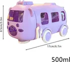 Plastic Bus Shape Sipper Bottle for Kids, Multicolor 