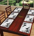 Grover Table Placemats for Kitchen/Dining Table Pack of 6 White Butterfly