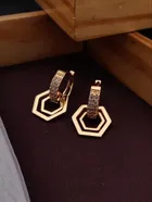 Alloy Gold Plated Earrings for Women (Rose Gold)