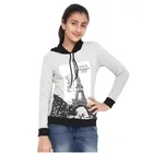 Cotton Blend Printed Hoodie for Girls (Grey, 2-3 Years)