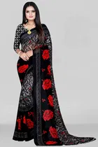 Georgette Printed Saree for Women 