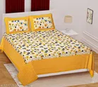 Cotton Queen Bedsheet with 2 Pillow Cover 