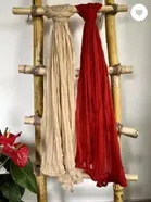 Cotton Blend Solid Dupatta for Women 