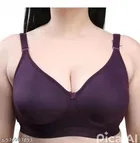 Hosiery Solid Bras for Women, Pink & Purple, Pack of 2 