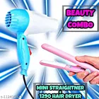 Plastic Hair Dryer with Straightener 