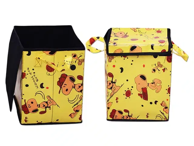 PVC Printed Rectangular Laundry Bag (Multicolor, 47 L)
