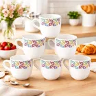 Ceramic Tea & Coffee Cup, White, Pack of 6 