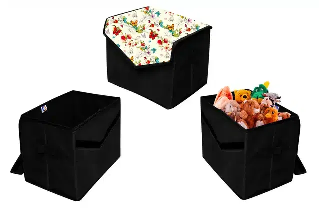 PVC Printed Toys Storage Box (Multicolor)