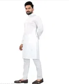 Cotton Blend Solid Kurta for Men 