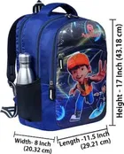 KG Medium 25L Kids Cartoon Backpack, Stylish Bag for School, Picnic & Tuition 