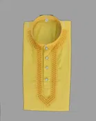 Cotton Blend Embroidered Kurta for Men 