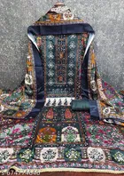 Synthetic Crepe Punjabi/All Over Suits for Women 