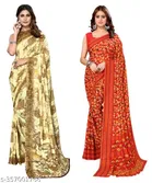 Georgette Saree for Women, Pack of 2 