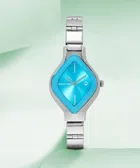 Analog Watch for Women (Silver & Turquoise)