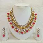 Women'S Copper Gold Plated Jewellery Set, Golden