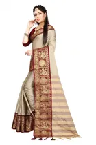 Cotton Embellished Saree for Women 