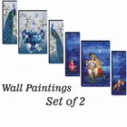 MDF 2 Pcs Designer Wall Painting for Home & Office 