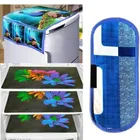 Knit Printed Fridge 3 Pcs Mat with Top & Handle Cover 