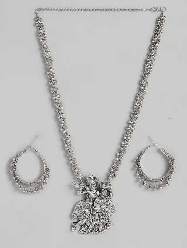 Designer Jewellery Set for Women (Silver, Set of 1)