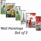MDF 2 Pcs Designer Wall Painting for Home & Office 