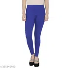 Cotton Lycra Leggings for Women (Royal Blue, 26)