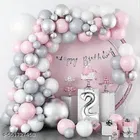 57 Pcs 2nd Birthday Decoration kit, Multicolour, Set of 1