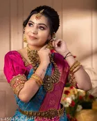 Kanjivaram Banarasi Paithani Jacquard Silk Saree for Women 