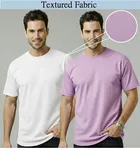 Polyester Round Neck T-shirt for Men, Multicolour, Pack of 2 