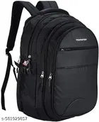 Polyester Backpack for Men & Women, Black
