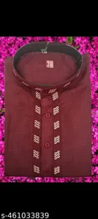 Cotton Solid Kurta for Men, Maroon & Pink, Pack of 2 