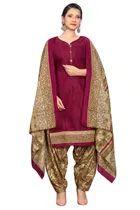 Cotton Blend Printed Kurti with Salwar for Women 