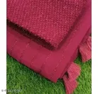 Georgette Solid Saree for Women, Dark Pink 