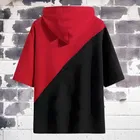 Cotton Blend Colorblocked Hoodie for Men 