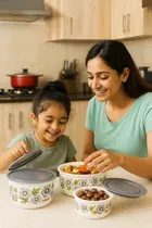 Blossoms Plastic Container 3Pcs Set 