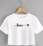 Printed Crop T-shirt for Women 