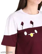 Nylon T-shirt for Women, Maroon 